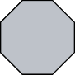 A polygon with eight sides.