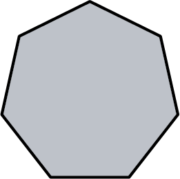 A polygon with seven sides.