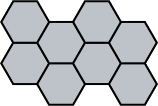 A tessellation pattern is made up of 8 hexagons.
